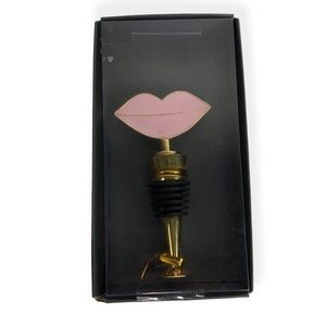 Nordstrom Rack Pink Gold Lips Bottle Stopper New